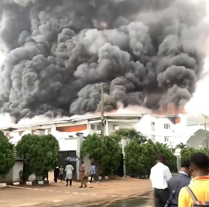 “We’ll build a better one..” – Pastor Chris comforts members after fire razes Church Facility